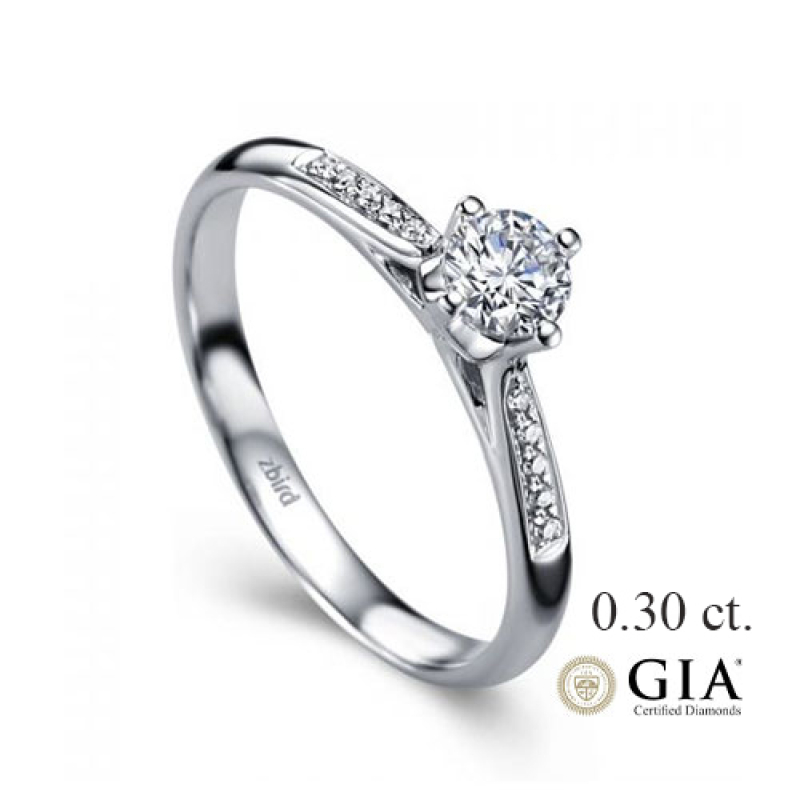 Золота каблучка 0,30 сt. F/VS1 GIA ERDK65