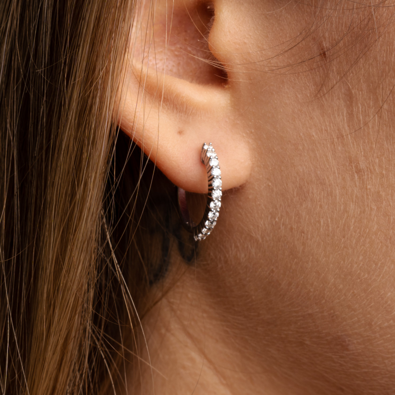 Золотые серьги с бриллиантами EZR122